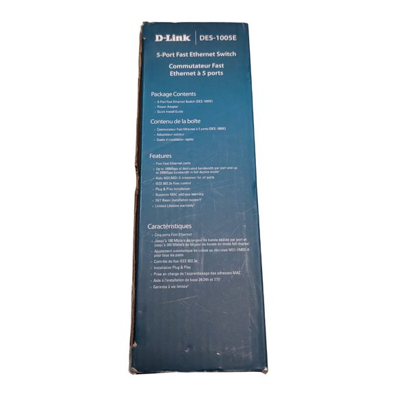 D-Link DES (DES-1005E) 5-Ports External Ethernet Switch 10/100 Mbps - Picture 10 of 11